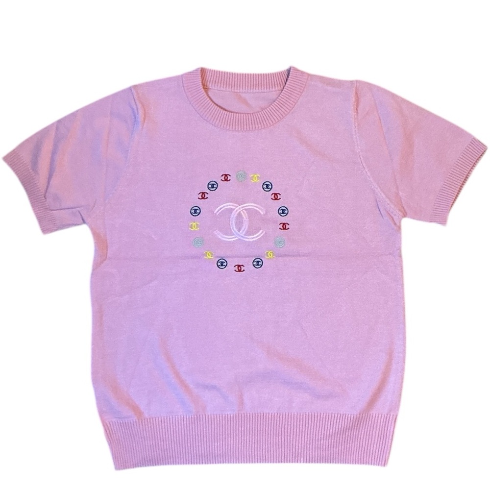 CHANEL Pink  Short Sleeve Top